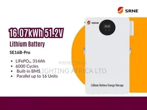 SRNE 16kwh - 51.2v Lithium Ion Battery 6000 Cycle Built-in BMS