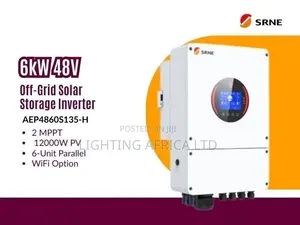 SRNE 6kw - 48v Off-Grid Solar Storage Inverter 2 MPPT Inbuilt