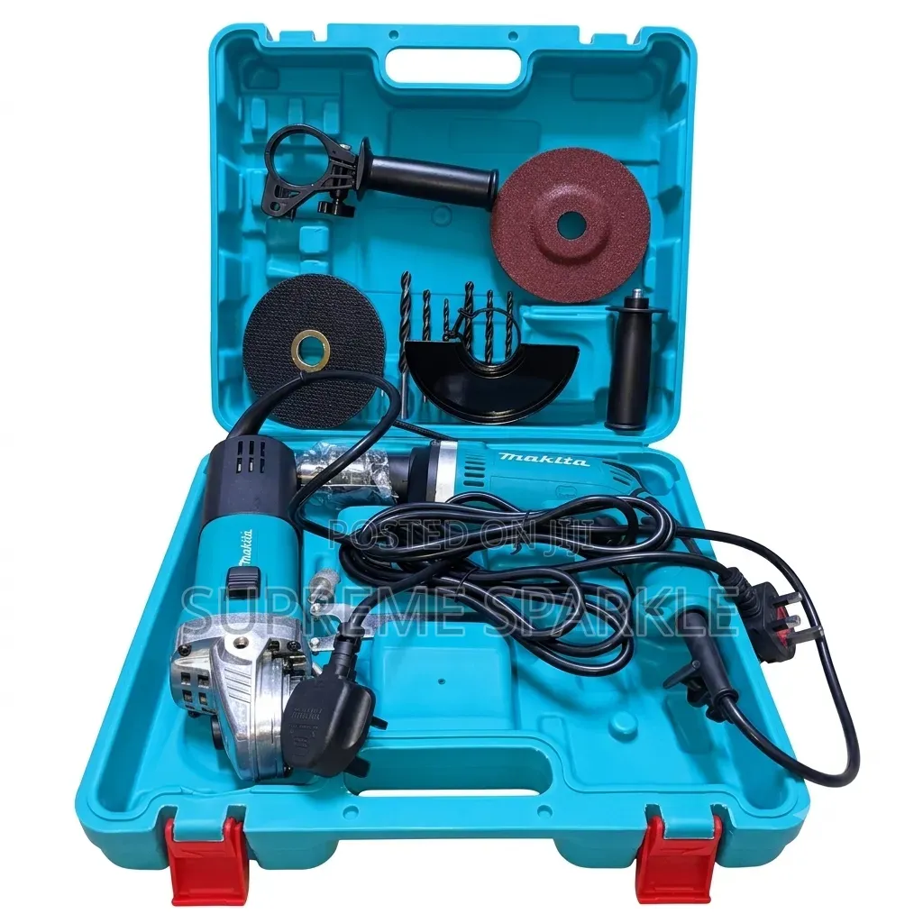 2 in 1 Angle Grinder 115mm 10mm and Electric Drill Combo Kit