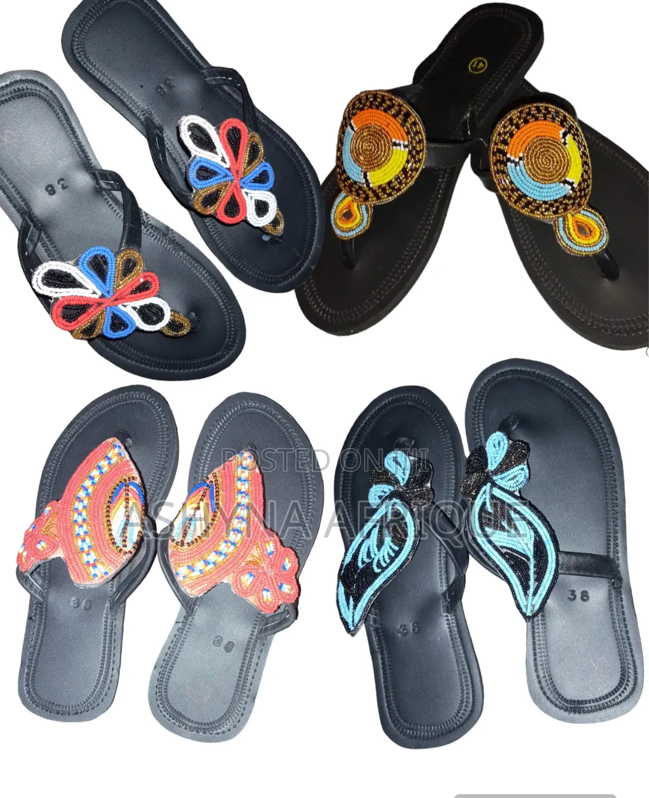 Black Masai Sandals