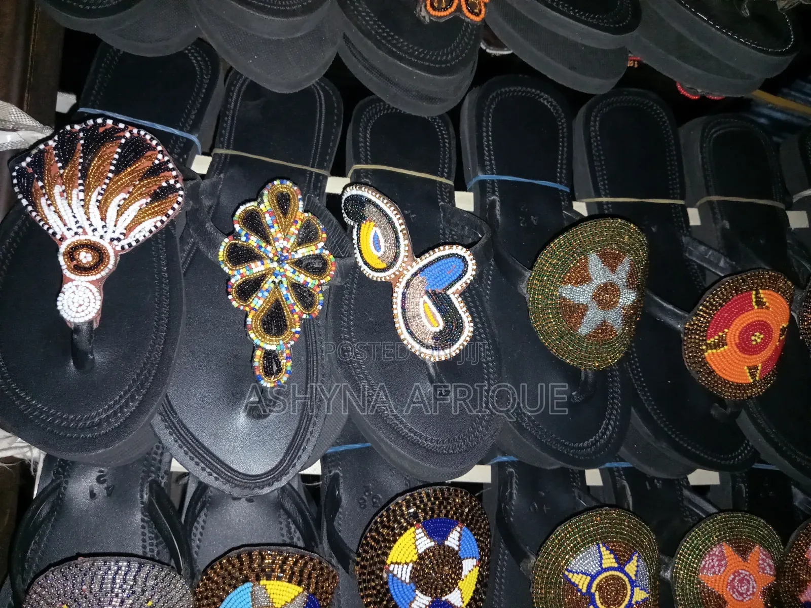 Black Masai Sandals