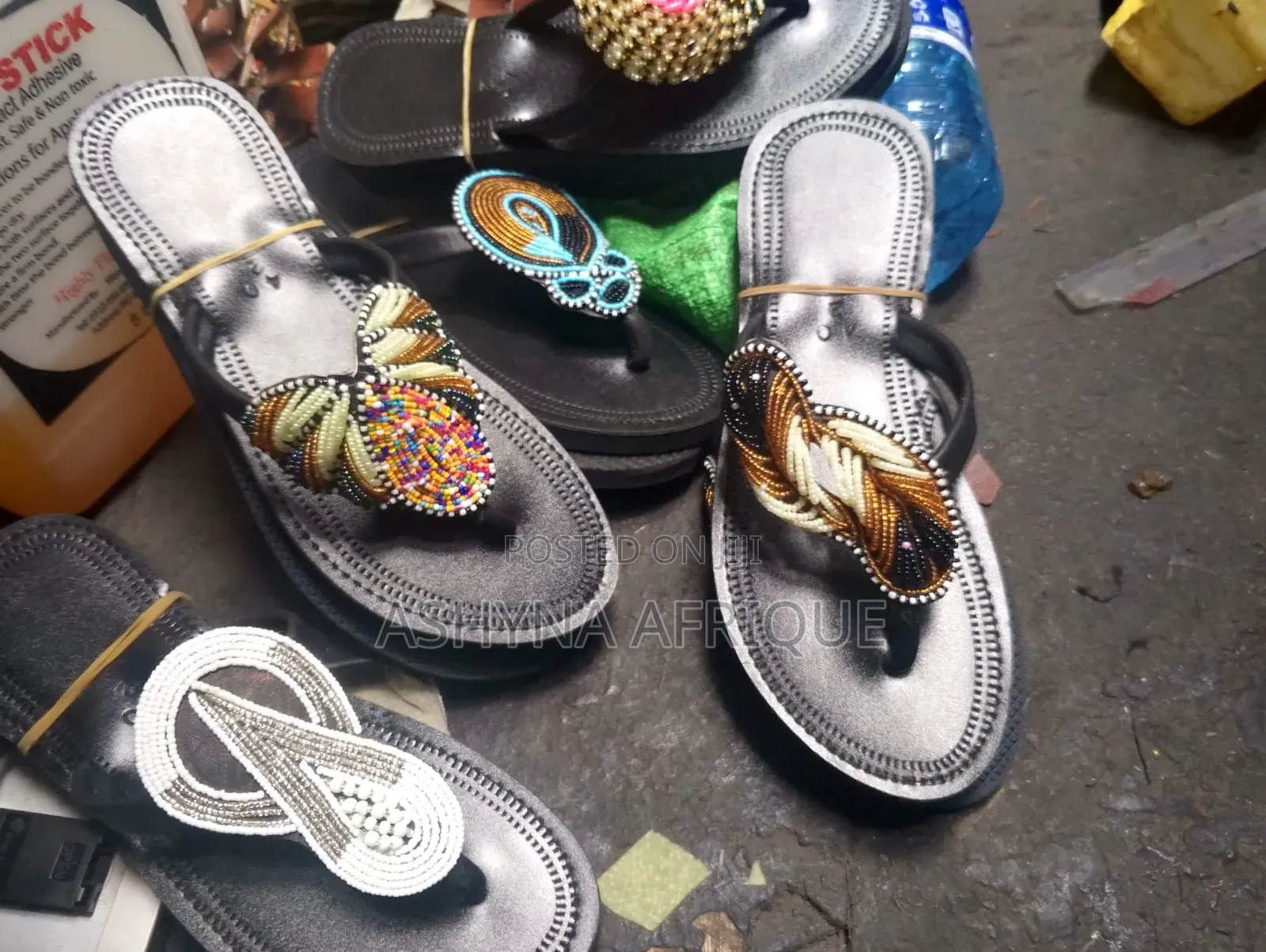 Black Masai Sandals