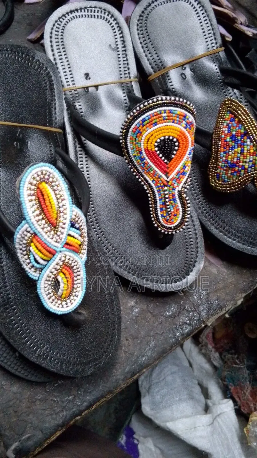 Black Masai Sandals