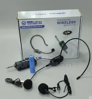 Rechargeable Battery Wireless Microphone (SM-1 UHF Dual PA System).