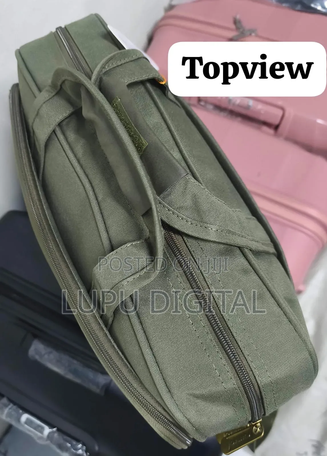*Multi-Pocket Briefcase Canvas Travel Duffel Bag