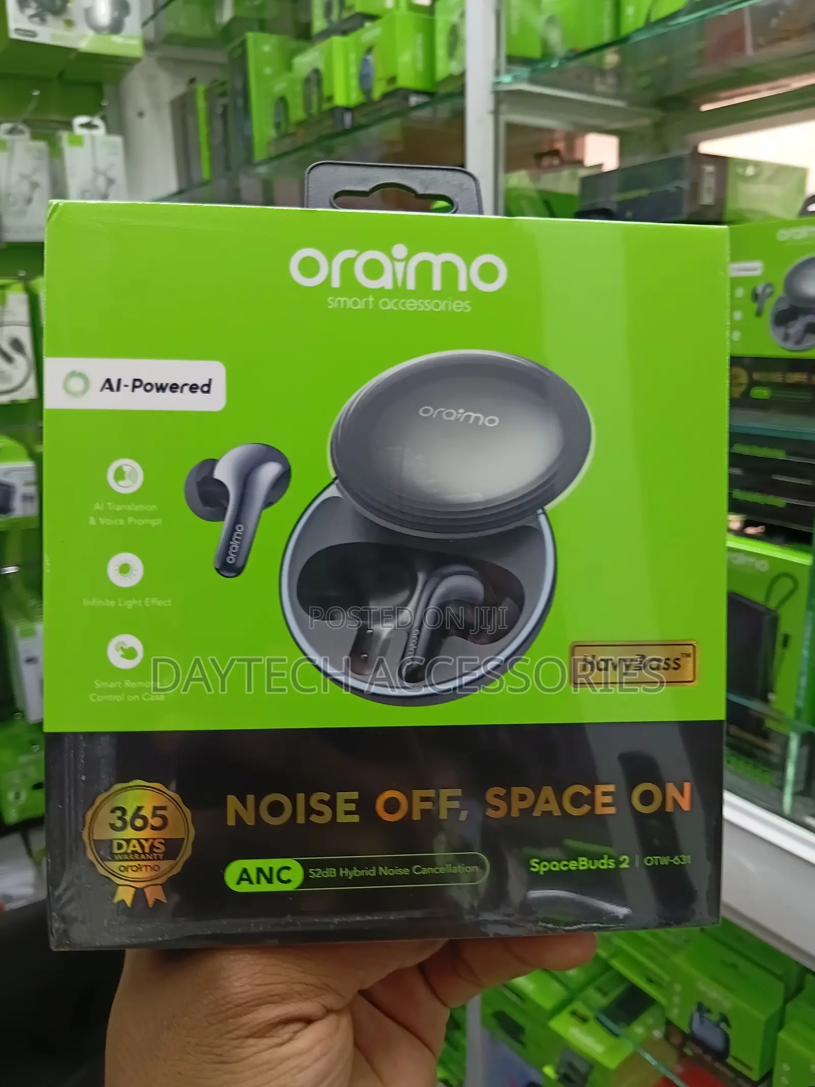 Oraimo SpaceBuds 2 True Wireless Earbuds -Black
