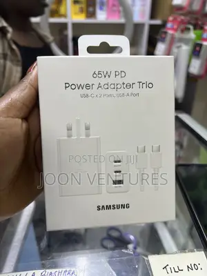 Samsung 65w PD Trio Charging Adapter With Type C-toC Charging Cable