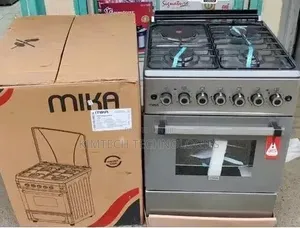 Silver Mika Standing Cooker 58 X 58 3 Gas + 1electric Hotplate
