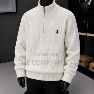 Quality Casual Knitted Men Official Quarter Zip Sweater Available
