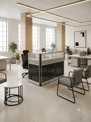 Office Workstation; Brownish One User Office Station Desk
