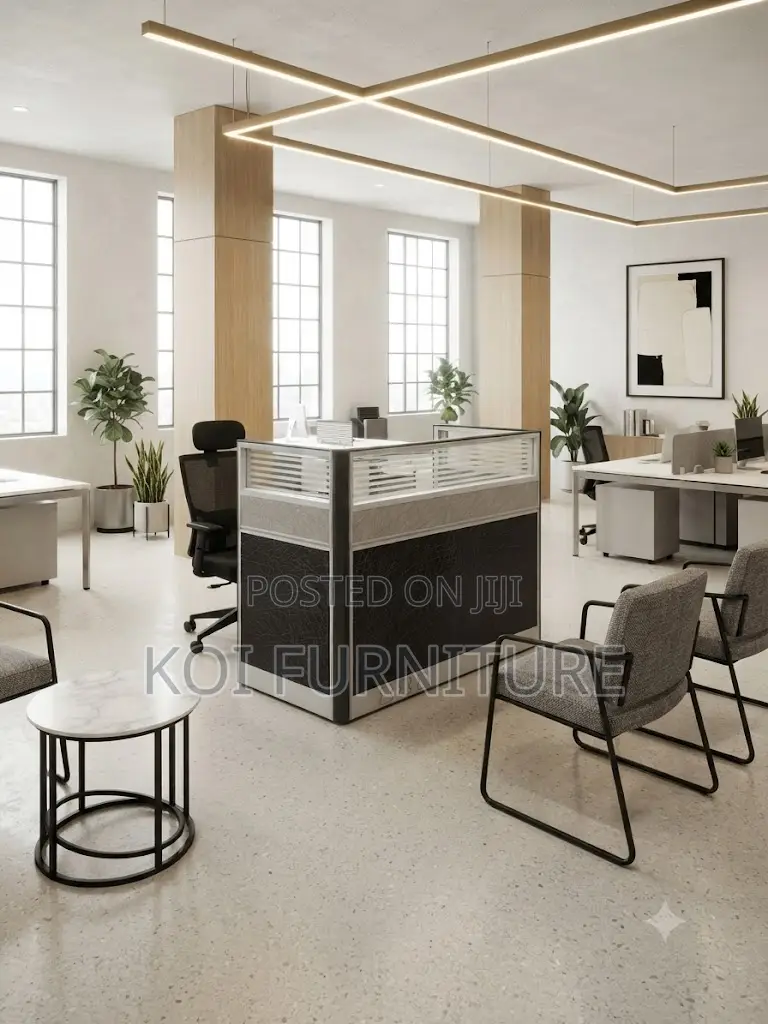 Office Workstation; Brownish One User Office Station Desk