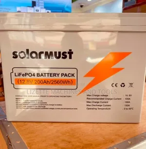 SolarMust 200ah Lithium Battery 12.8V, 2560Wh