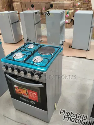 Volsmart 60×60 Standing Cooker – 3 Gas + 1 Electric, Jet Valve