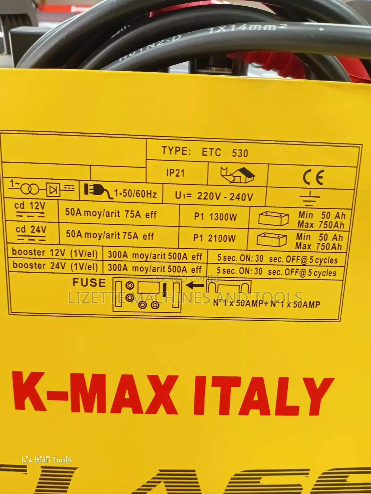 K-Max Italy 530ah Mobile Battery Charger