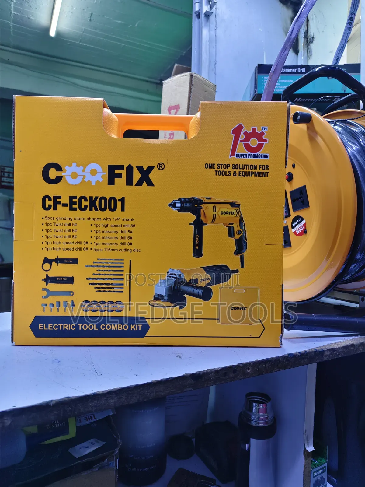 Coofix Combo Kit ( 4.5" Grinder + Impact Drill)
