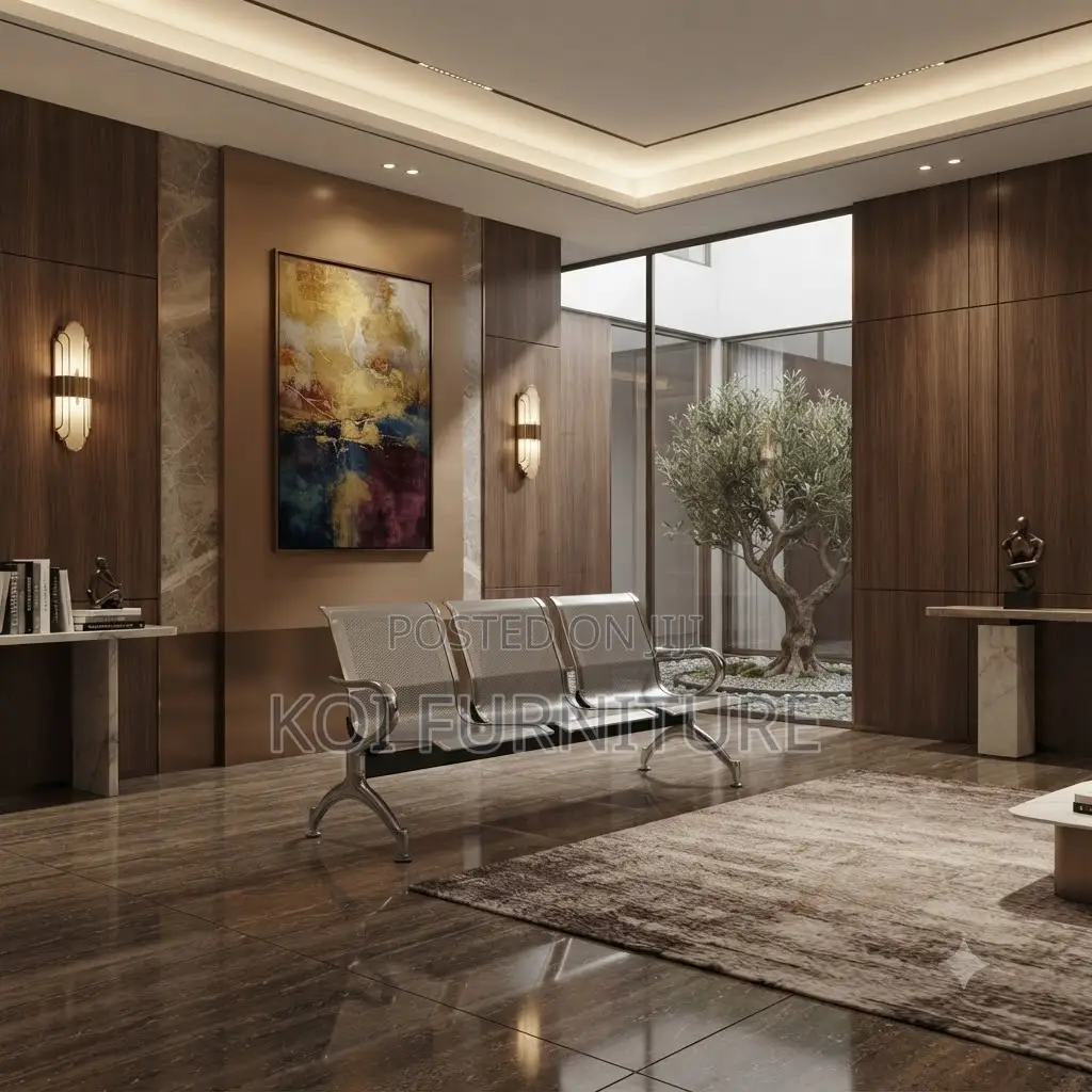 Office Benches; Three Seaters Mettalic Non Upholstered Bench