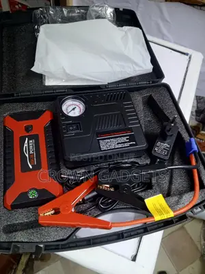 Portable Lithium Car Battery Booster With Tire Inflator