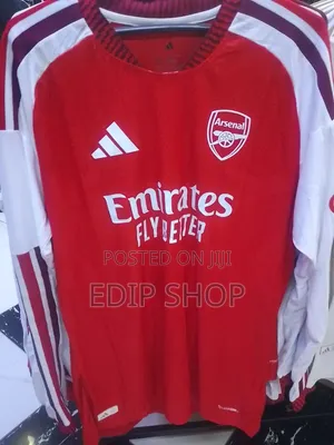 Long Sleeved Arsenal Home Kit Jersey.