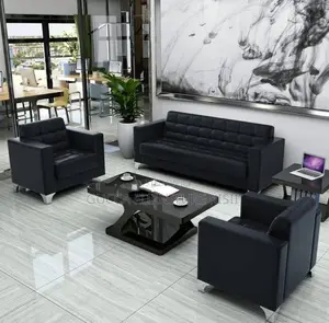 Office Sofa; 5-Seater Office Leather Sofa