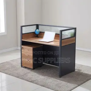 Office Brown 1 Seater Workstation.