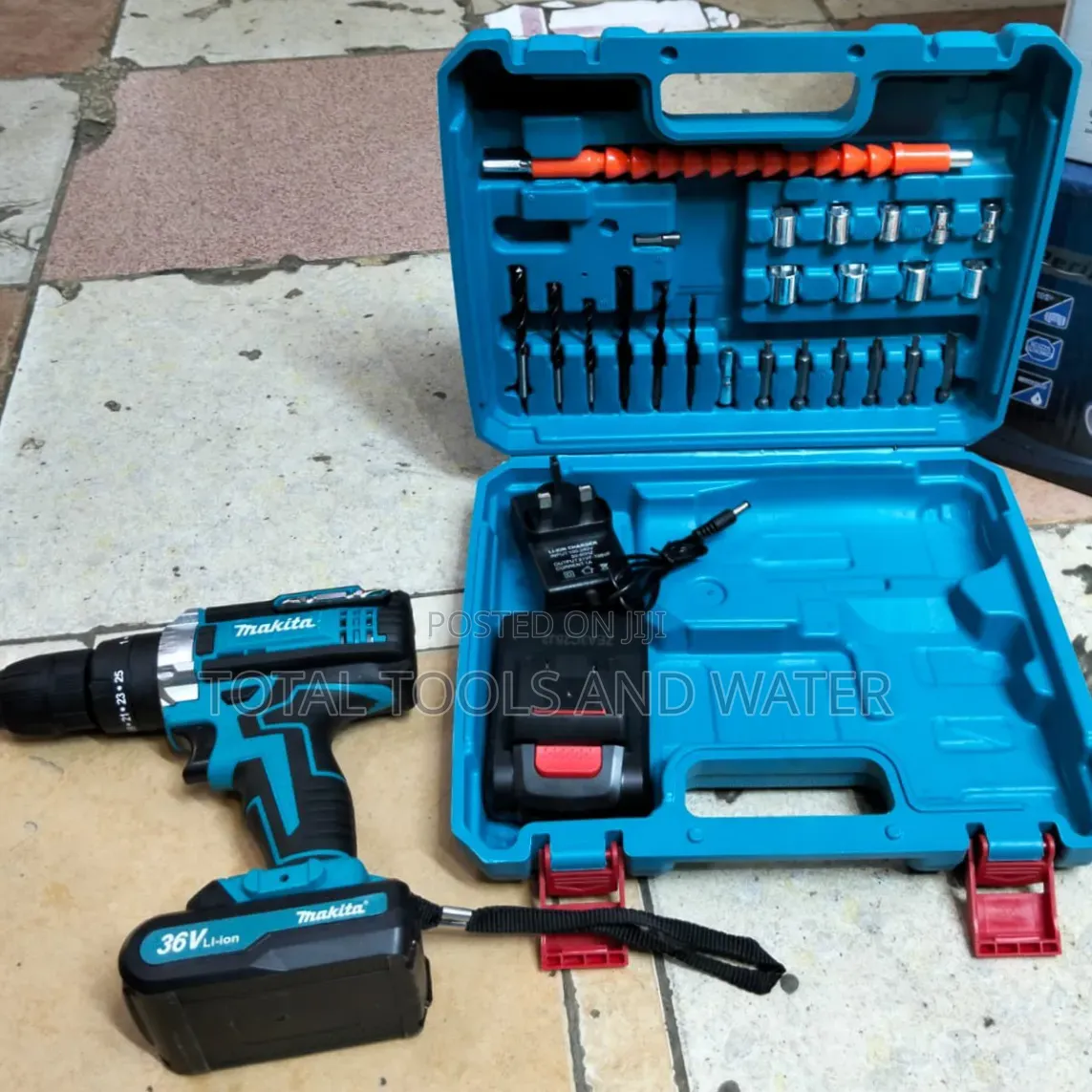 Makita Portable Cordless Drill 36 v 2 Battery Multipurpose Use