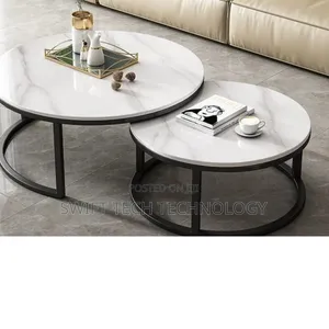 Marble Table 2 in 1 Pure Marble Nesting Table