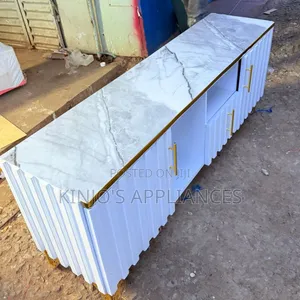 Executive Box TV Stand With Marble Top
