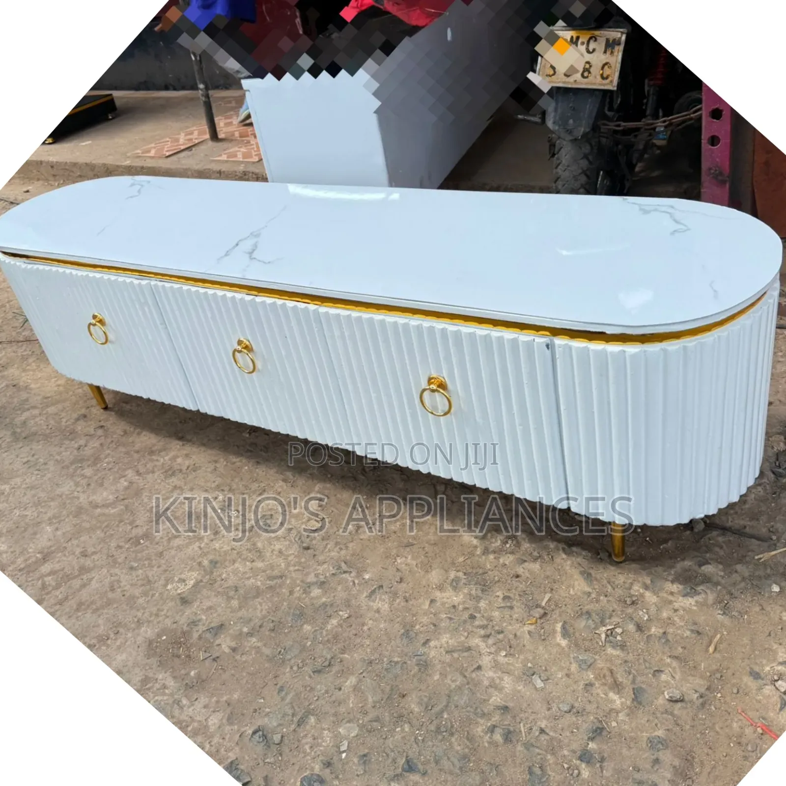 6 FTS Executive TV Stand With Marble Sheet Top