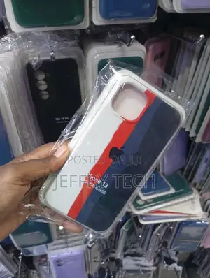 Vertical Split Silicone Phone Case Made for the Apple iPhone 13.