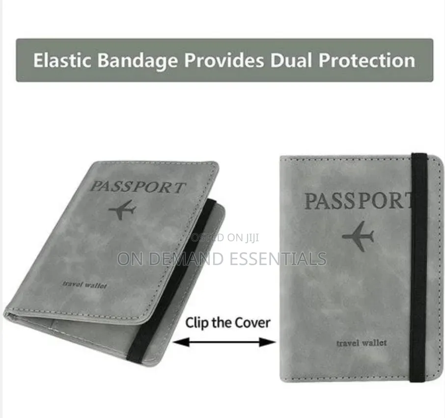 Passport Holder,RFID Thin Passport Wallet, Leather Surface