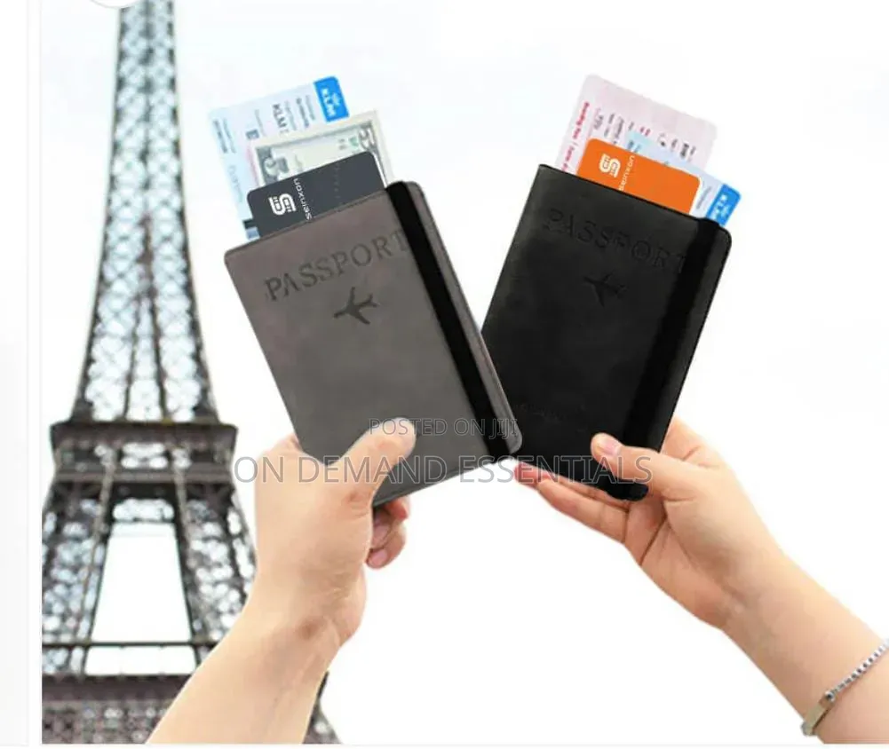 Passport Holder,RFID Thin Passport Wallet, Leather Surface