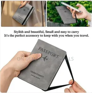 Passport Holder,RFID Thin Passport Wallet, Leather Surface