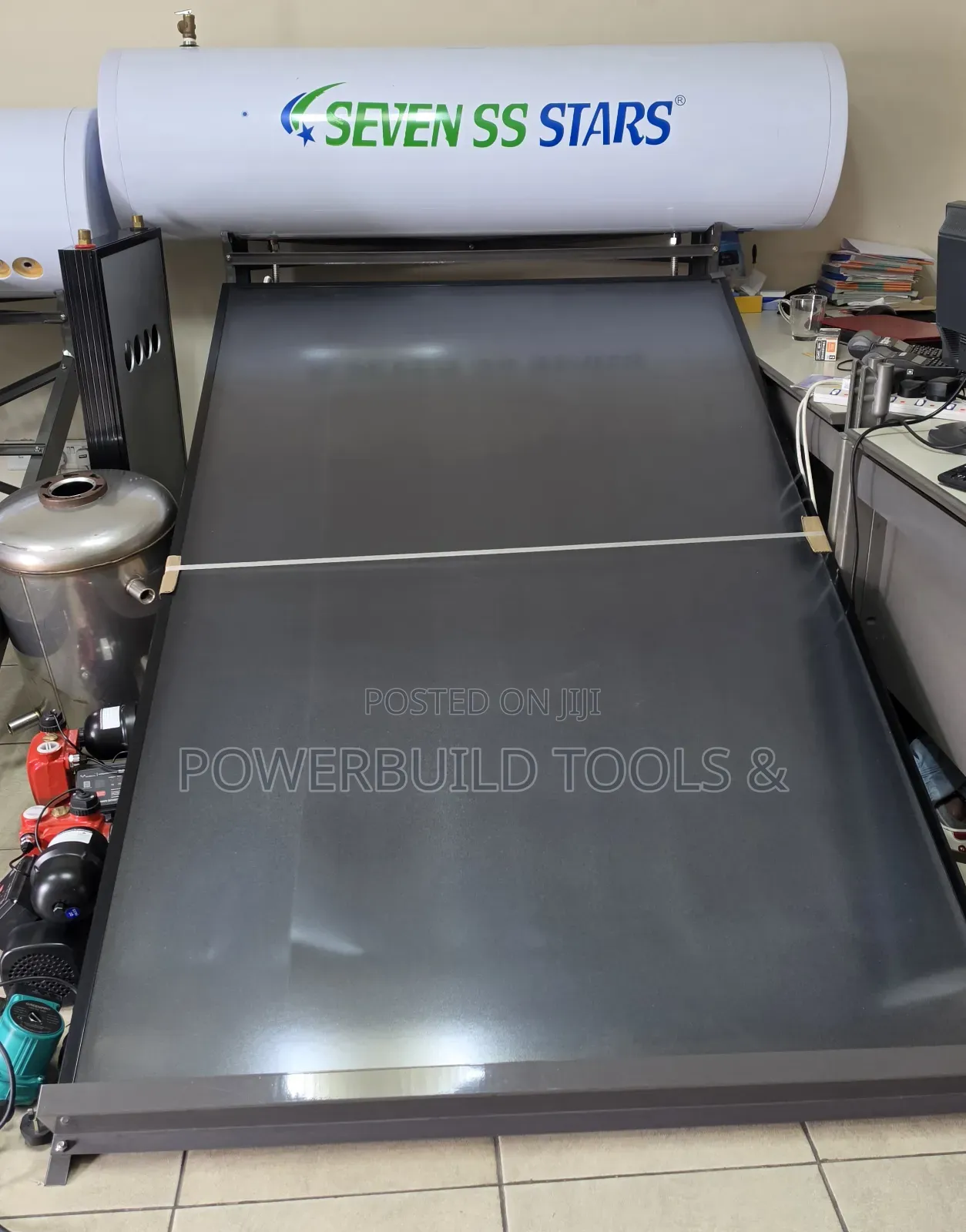 200L Seven Ss Flat Plate Pressurised White Solar Water Heater