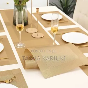 6pcs Table Runner With Table Place Mats 180 *30cm_ Gale