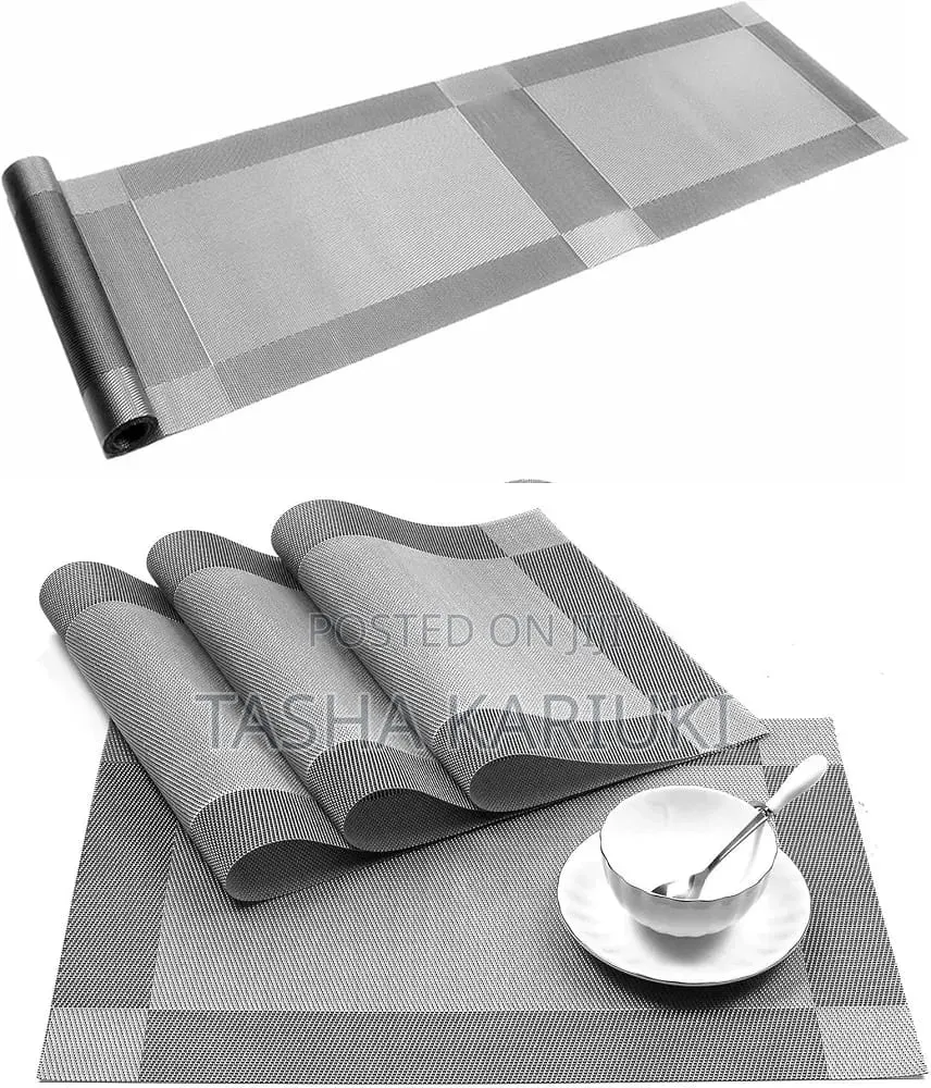 6Pcs PVC Table Mats + Table Runner Set