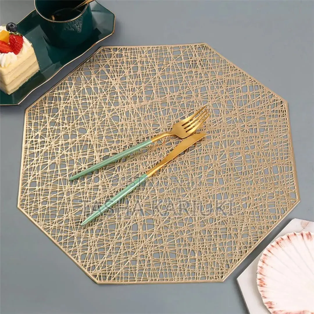 Gold Silver Non-Woven Table Mats_6 PCS Gale