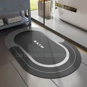 Oval Absorbent Bathroom Mat Size:50x80cm