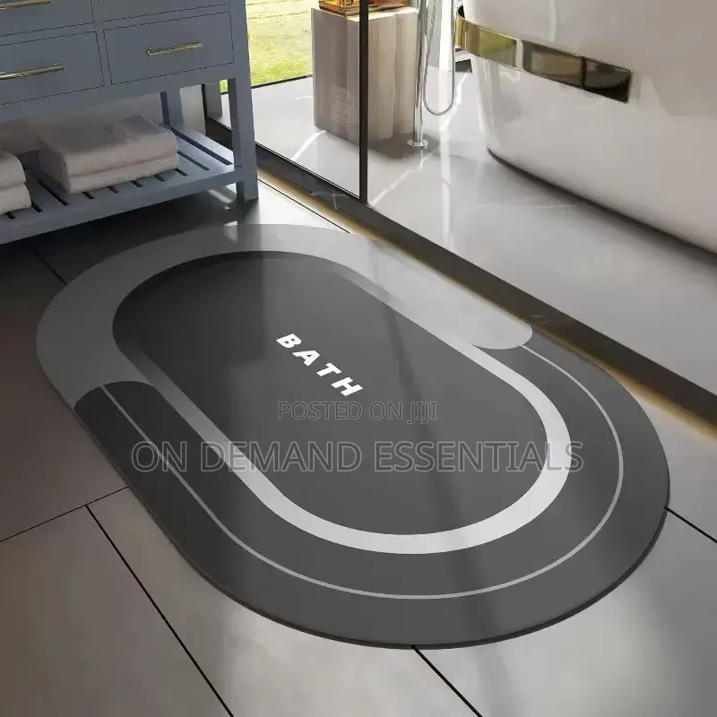 Oval Absorbent Bathroom Mat Size:50x80cm