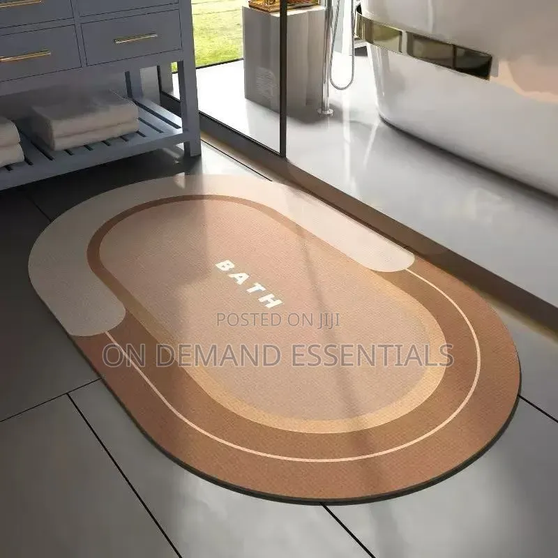 Oval Absorbent Bathroom Mat Size:50x80cm