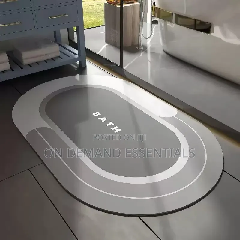 Oval Absorbent Bathroom Mat Size:50x80cm