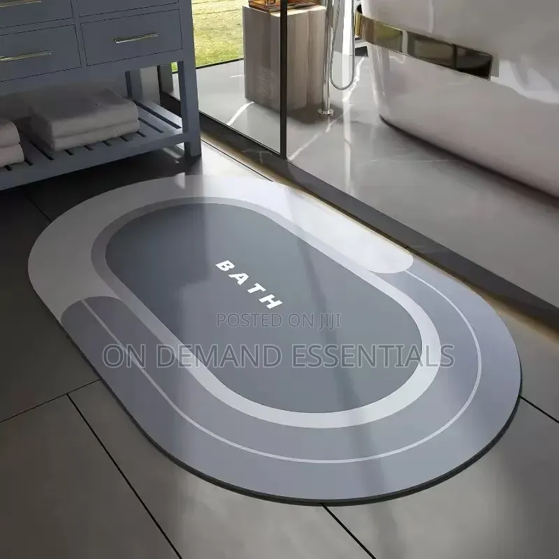 Oval Absorbent Bathroom Mat Size:50x80cm