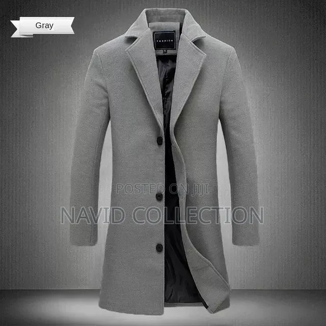 Gray Lined Casual Trench