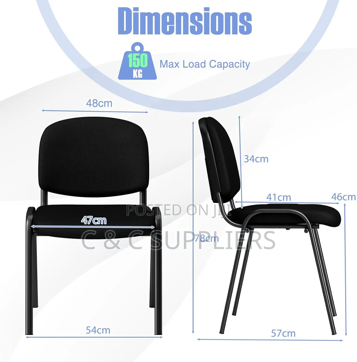 Stackable Fabric Tosca Conference Chair.