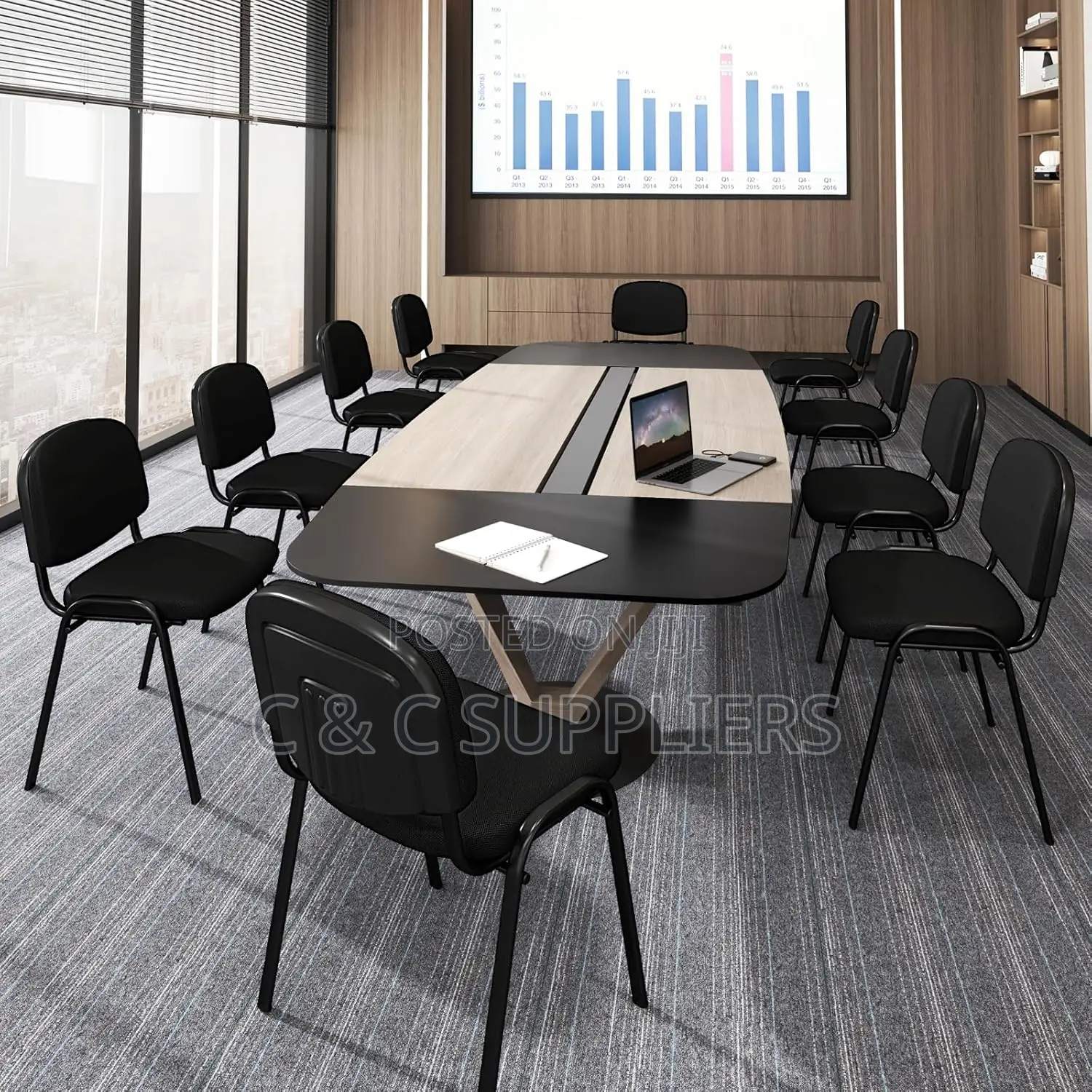 Stackable Fabric Tosca Conference Chair.