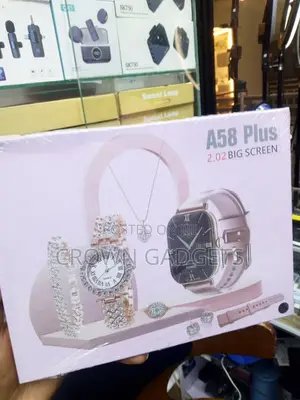 A58 Plus Smartwatch for Women With Luxury Jewelry Gift Set