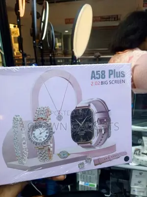 A58 Plus 2.02" Smartwatch With Necklace Bracelet Earrings