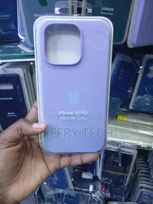 iPhone 16 Pro Silicone Case in a Light Purple Color, Packaged