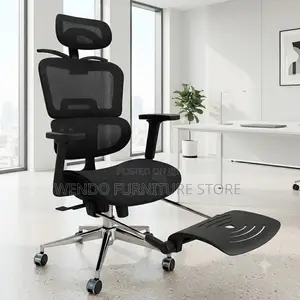 Office Chairs; Orthopedic Office Seat With Foldable Footrest