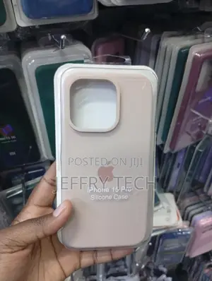 Green Silicone iPhone 15 Pro Case and Is Branded With the Apple Logo.