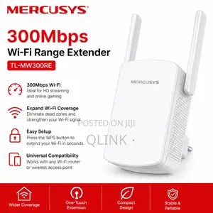 MERCUSYS 300Mbps Wi-Fi Range Extender - TL-MW300RE
